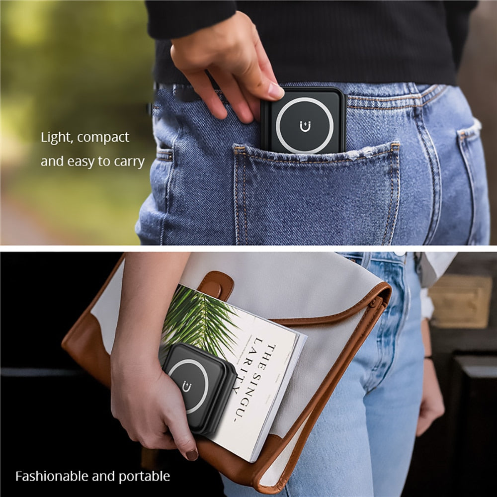 Unisex Sammenleggbar trådlös lader med magnetisk fästa