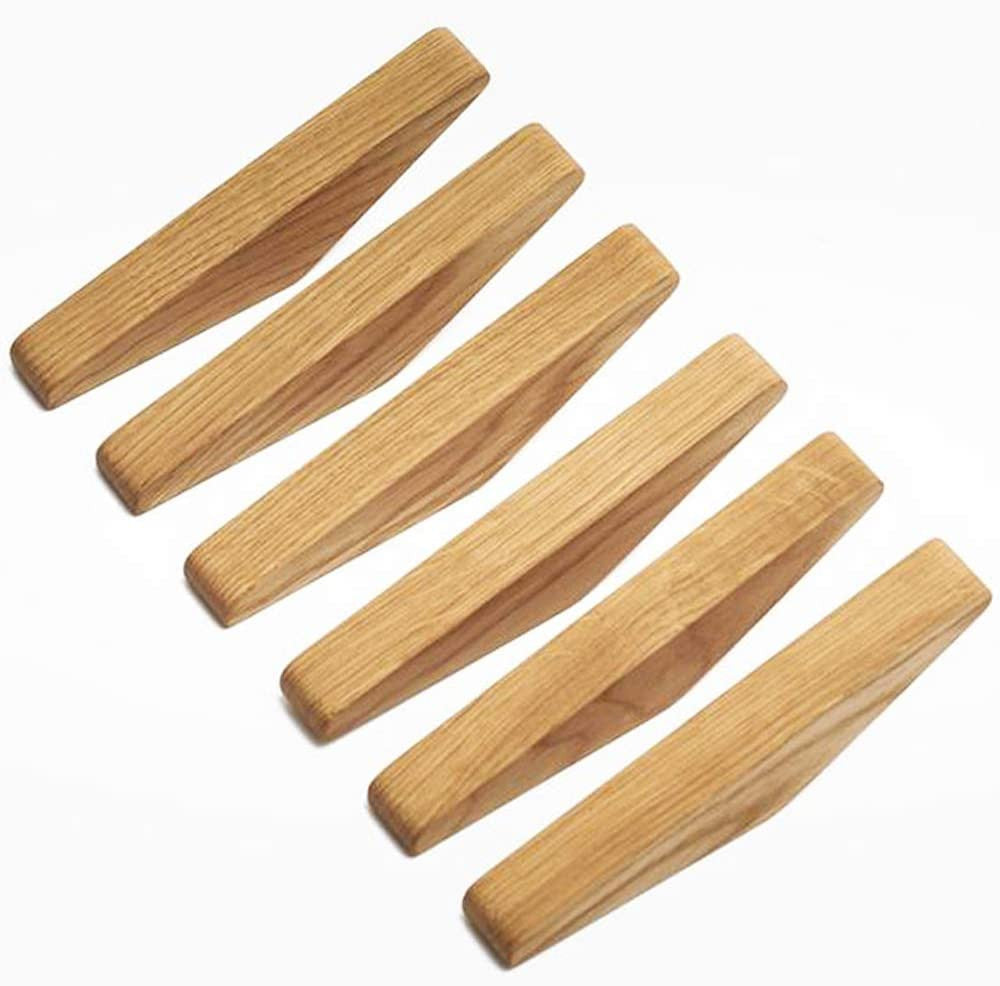 Minimalistiska Väggkrokar i Trä för Hemmet – 6 St.