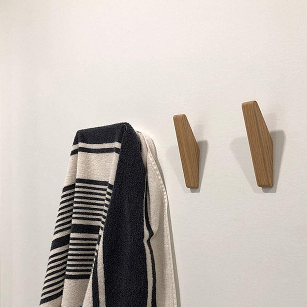 Minimalistiska Väggkrokar i Trä för Hemmet – 6 St.