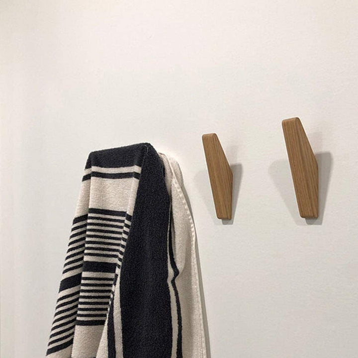 Minimalistiska Väggkrokar i Trä för Hemmet – 6 St.
