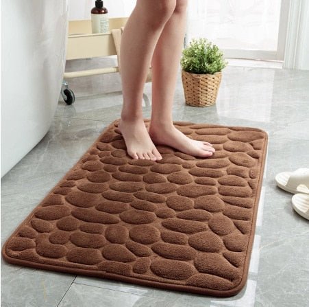 Halksäker Badematte med Brosteinsdesign för Kvinnor och Män