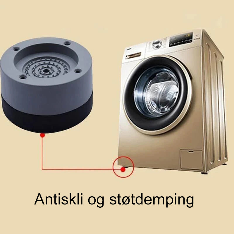 Sklisikre Tvättmaskinfötter - Redusert Stöy | Universell Passform