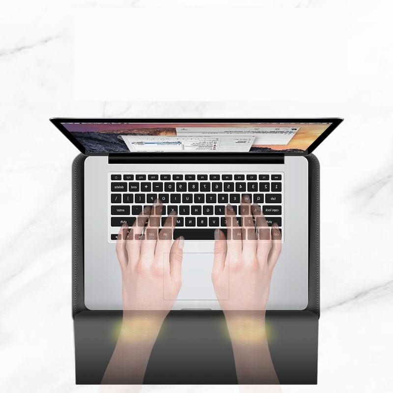 Slank Laptop Sleeve med Stötbeskyttelse och Stativfunksjon