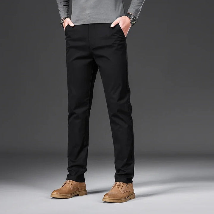 Slim Fit Byxor för Män med Elastisk Midja