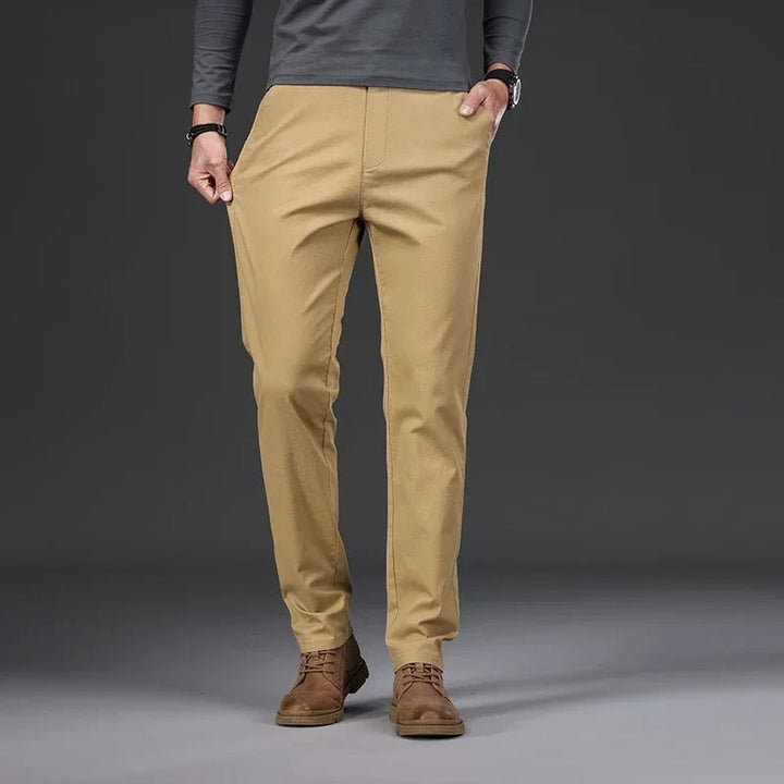 Slim Fit Byxor för Män med Elastisk Midja