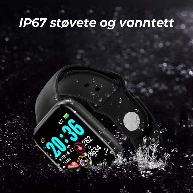 Smartklokke med Pulsmåler – Multifunksjon IP67 Vattentät