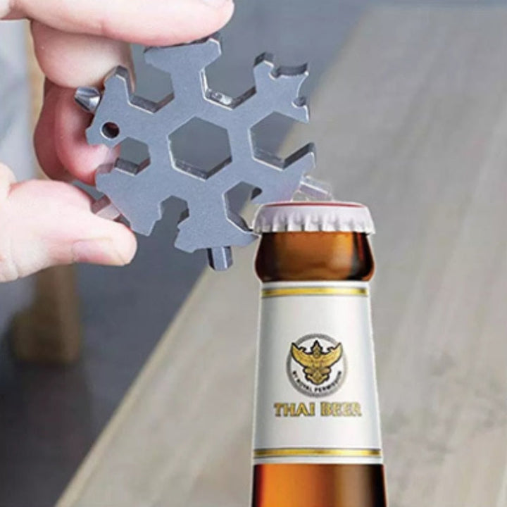 Unisex Snowflake Multiverktöy - Kompakt Nökkelverktöy