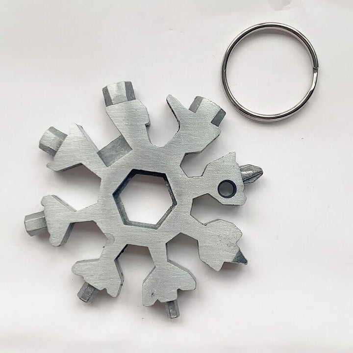 Unisex Snowflake Multiverktöy - Kompakt Nökkelverktöy