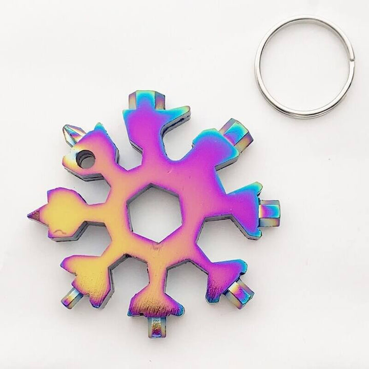 Unisex Snowflake Multiverktöy - Kompakt Nökkelverktöy