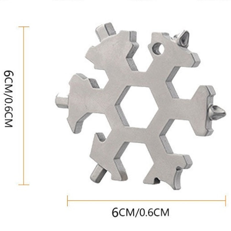 Unisex Snowflake Multiverktöy - Kompakt Nökkelverktöy