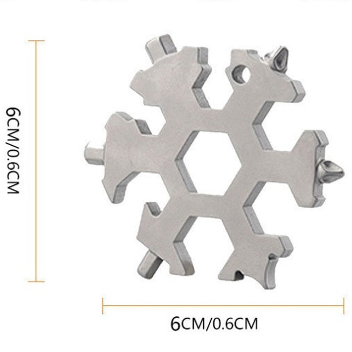 Unisex Snowflake Multiverktöy - Kompakt Nökkelverktöy