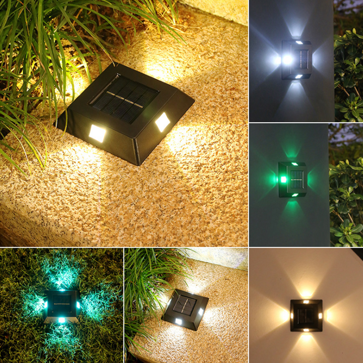 Solcelle Veggmontert Lampa - IP65 Vattentät LED Ljus