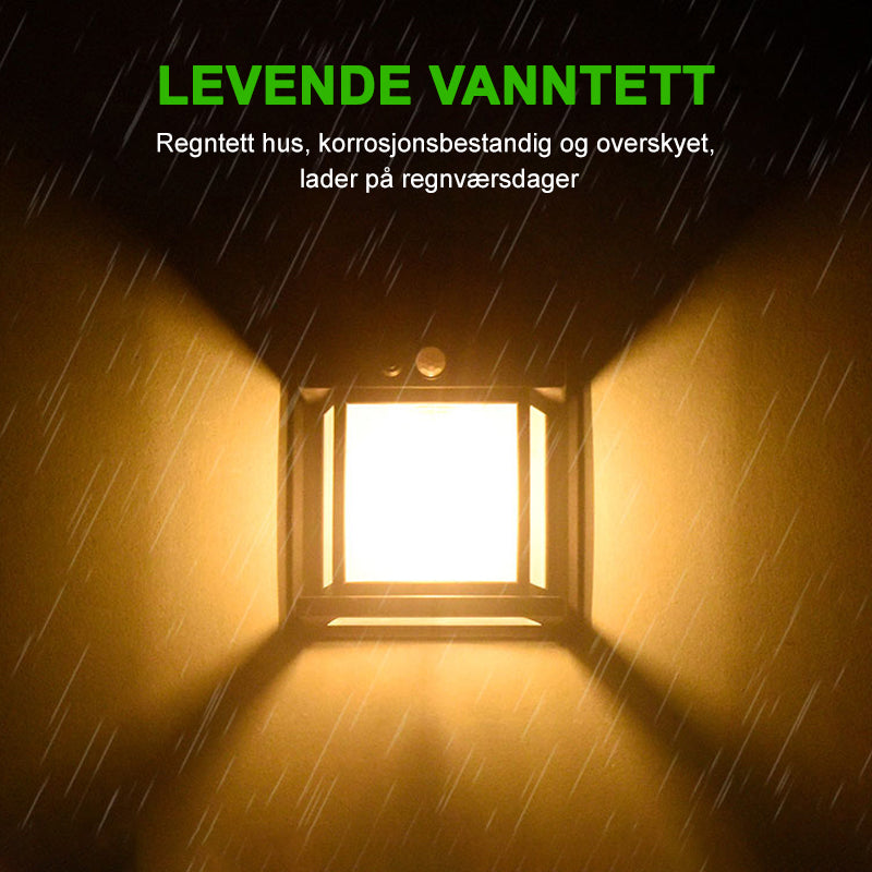 Solar Vägglampa Utomhus - Solcelledrevet LED | Smart Sensor