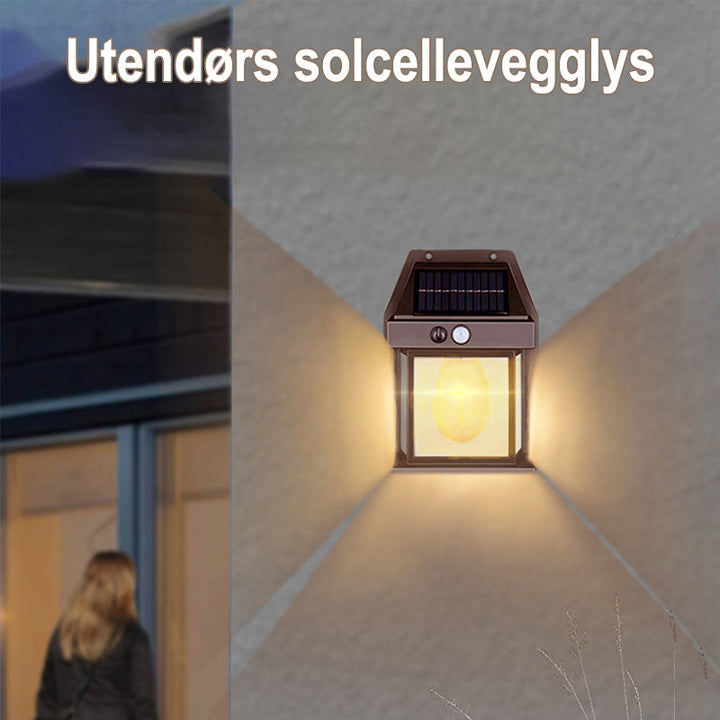 Solar Vägglampa Utomhus - Solcelledrevet LED | Smart Sensor