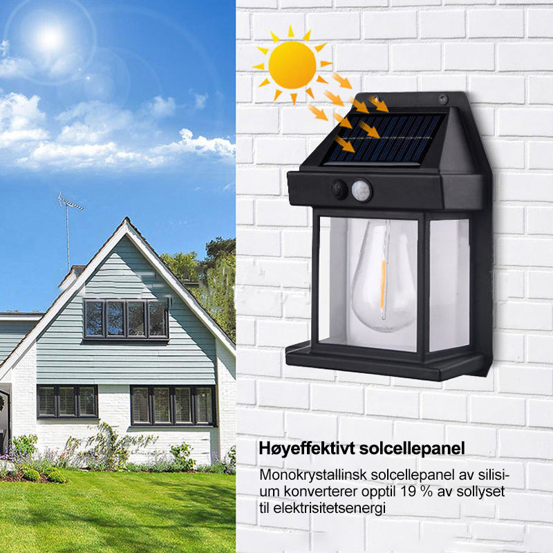 Solar Vägglampa Utomhus - Solcelledrevet LED | Smart Sensor