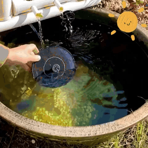 Soldrevet Fontenepumpe | Hagedekorasjon med Ljus - Solenergi