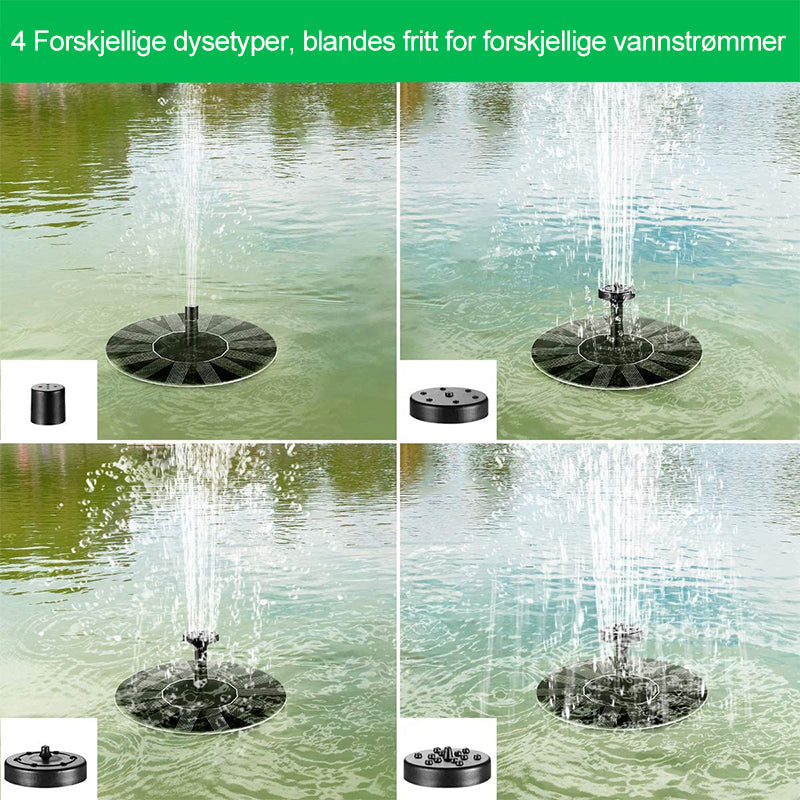 Soldrevet Fontenepumpe | Hagedekorasjon med Ljus - Solenergi