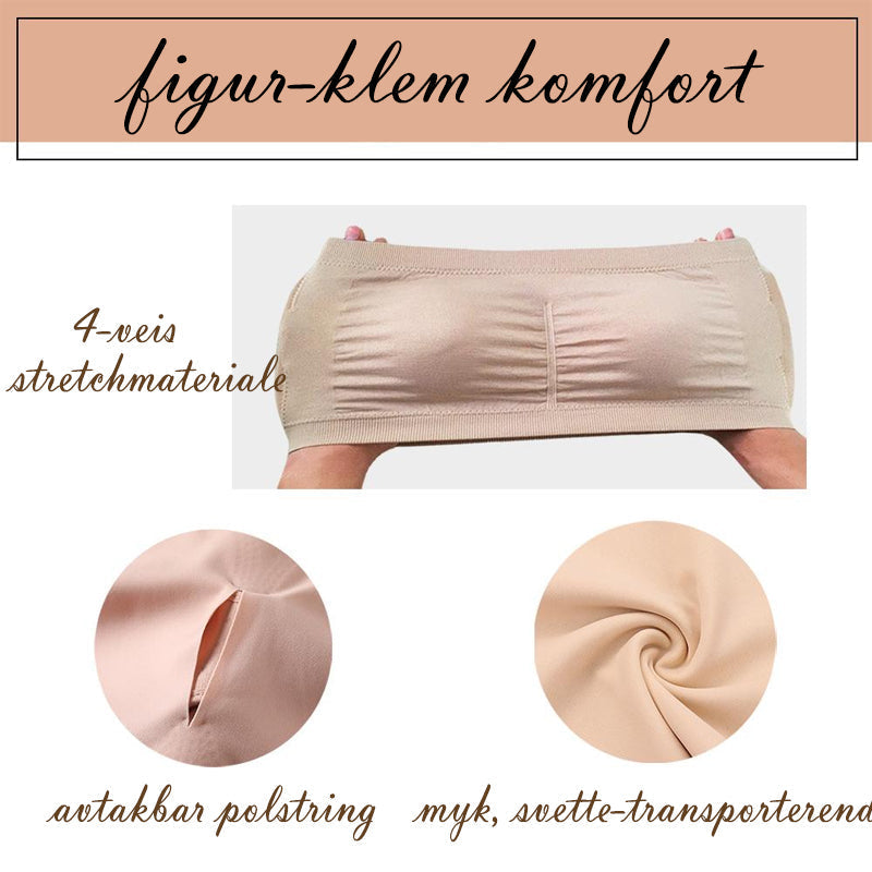Sömlös Stöttende Bandeau-BH - Bekväm &amp; Elastisk