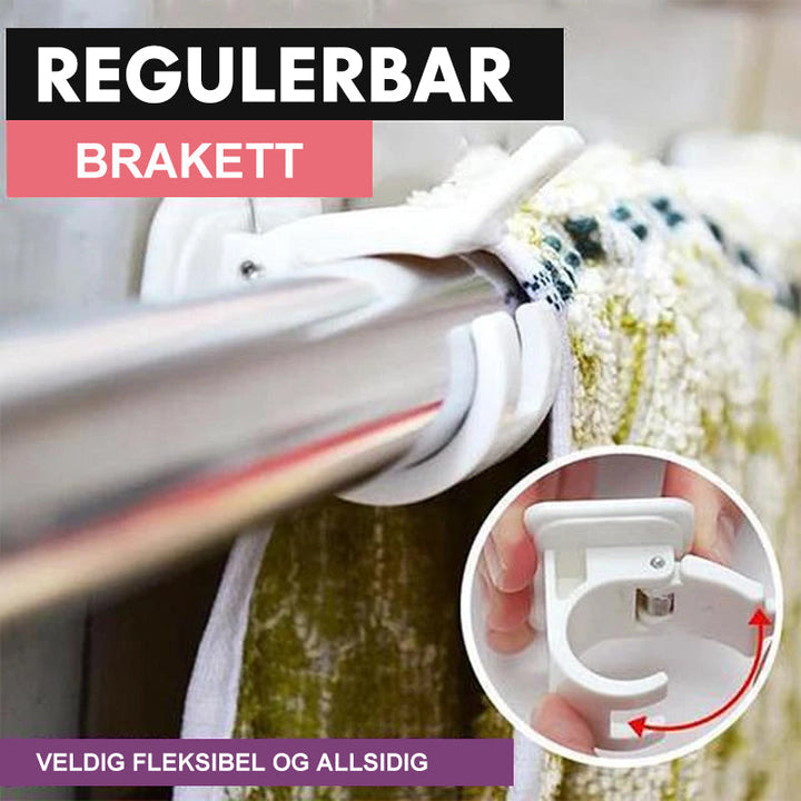 Spikerfri Justerbar Stangbrakett - Ingen Skador &amp; Enkel Installering