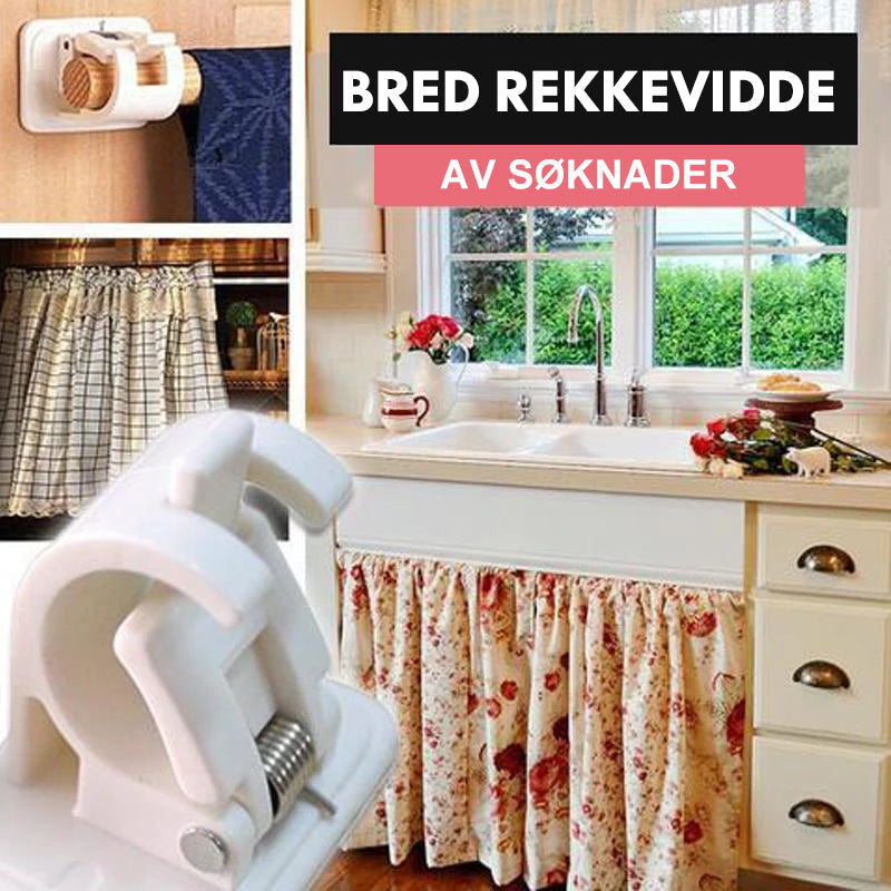 Spikerfri Justerbar Stangbrakett - Ingen Skador &amp; Enkel Installering