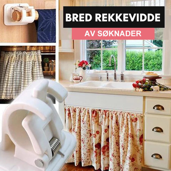 Spikerfri Justerbar Stangbrakett - Ingen Skador &amp; Enkel Installering