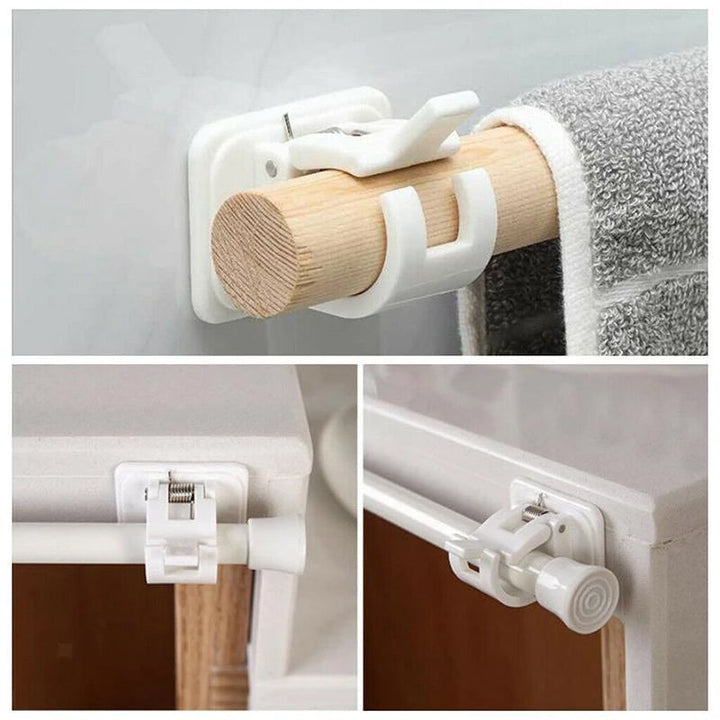 Spikerfri Justerbar Stangbrakett - Ingen Skador &amp; Enkel Installering