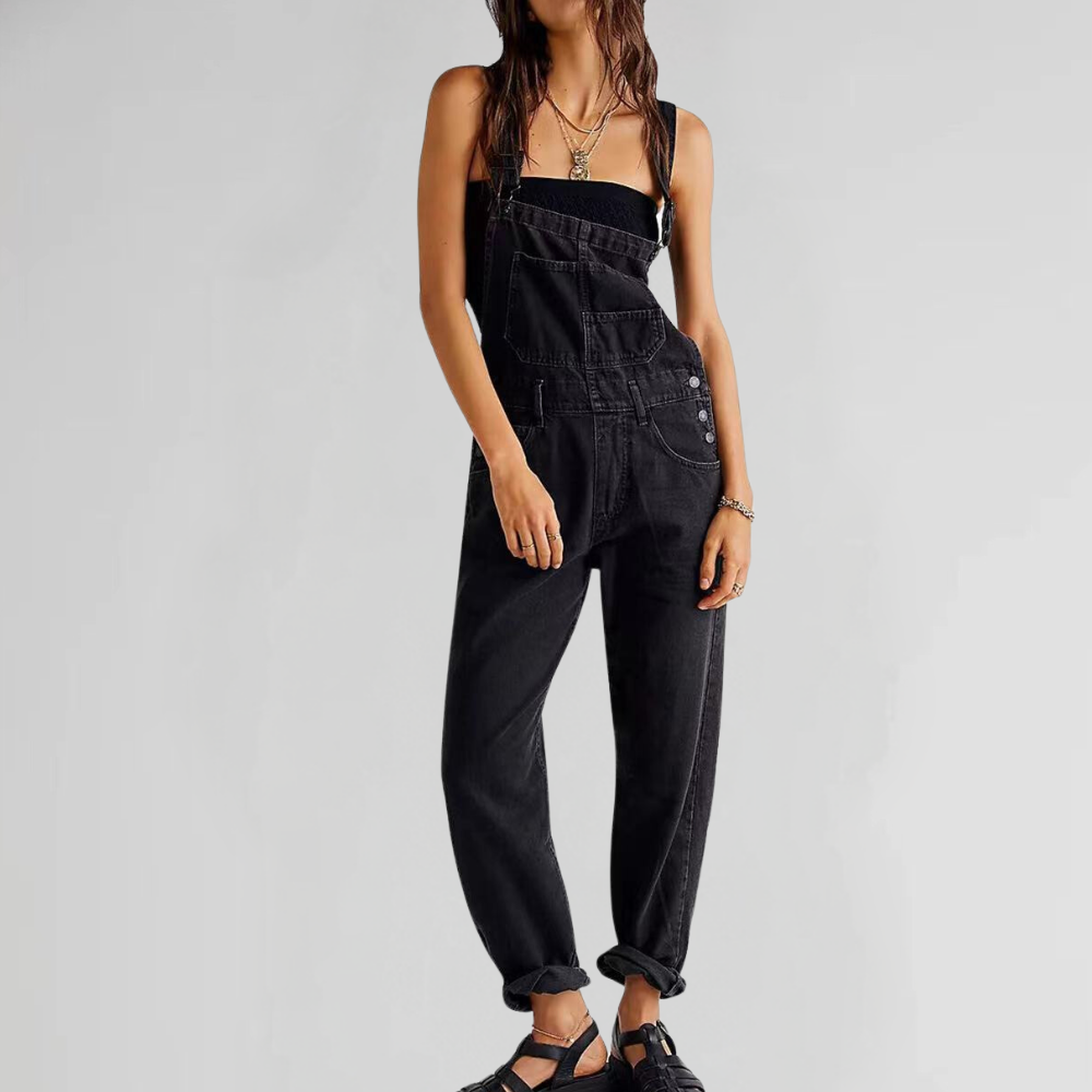 Snygg denim kjeledress för kvinnor - Trendig och bekväm