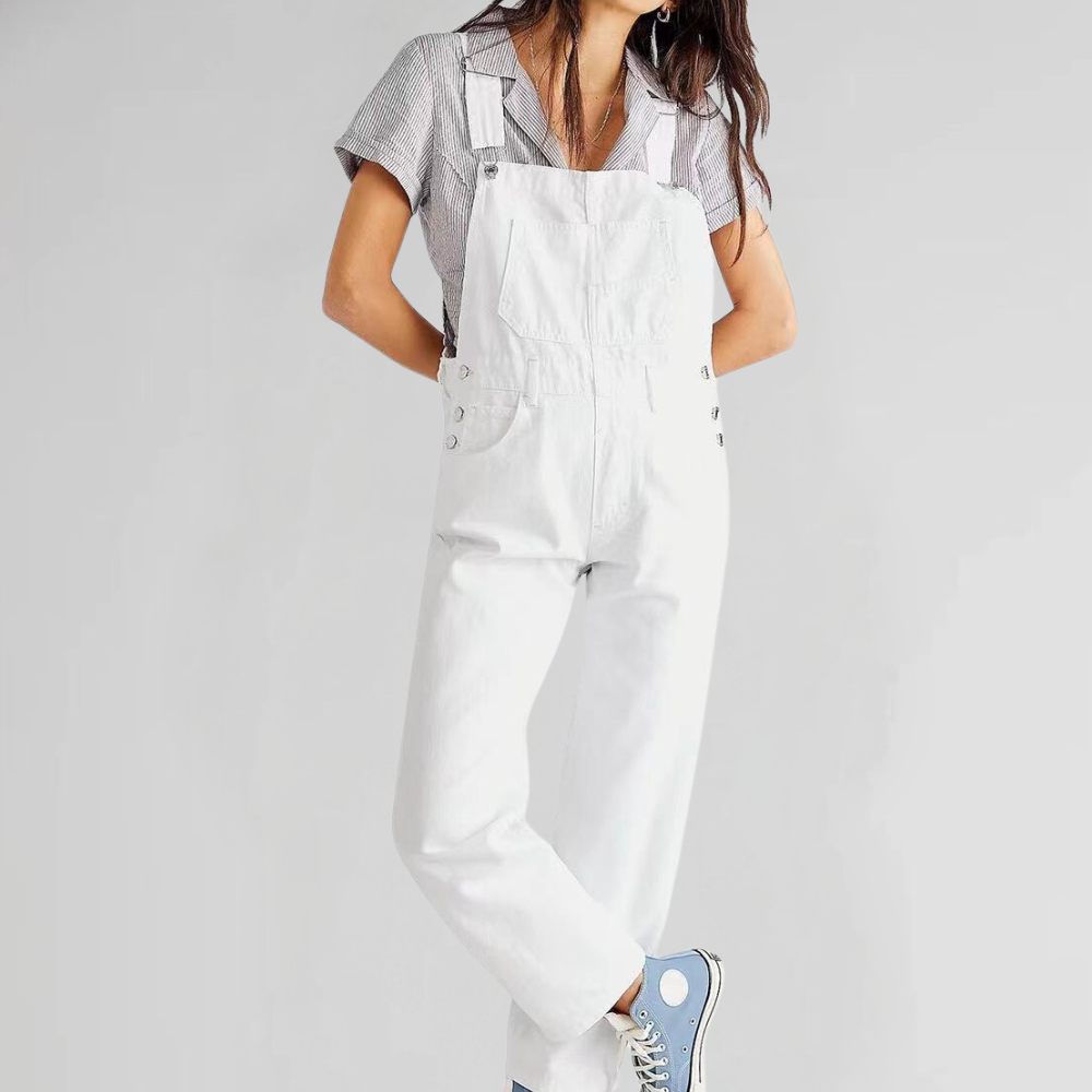 Snygg denim kjeledress för kvinnor - Trendig och bekväm