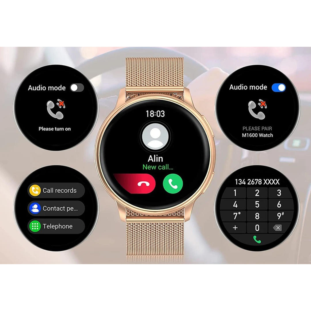 Smartklokke för Kvinnor - Bluetooth | Pulsmåling | Stilfull