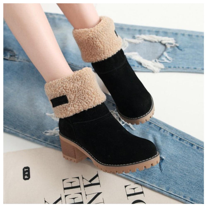 Dam Stövlar med Justerbar Höjd – Stil och Komfort för Vintern