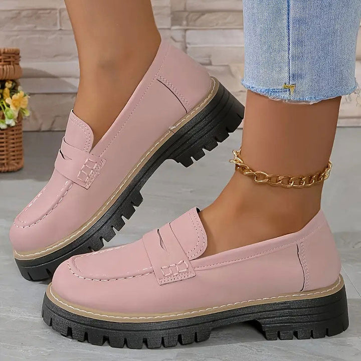 Kvinna Loafers med Chunky Sula – Trendig och Bekväma