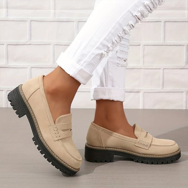 Kvinna Loafers med Chunky Sula – Trendig och Bekväma