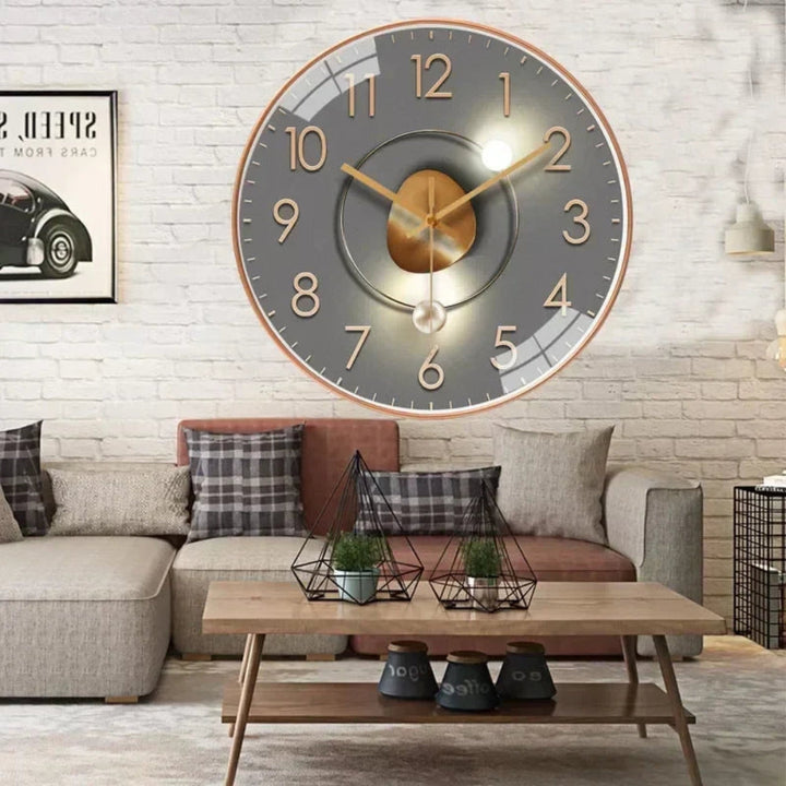 Stillegående Digital Veggklokke - Tydelig Tidsvisning för Hemmet