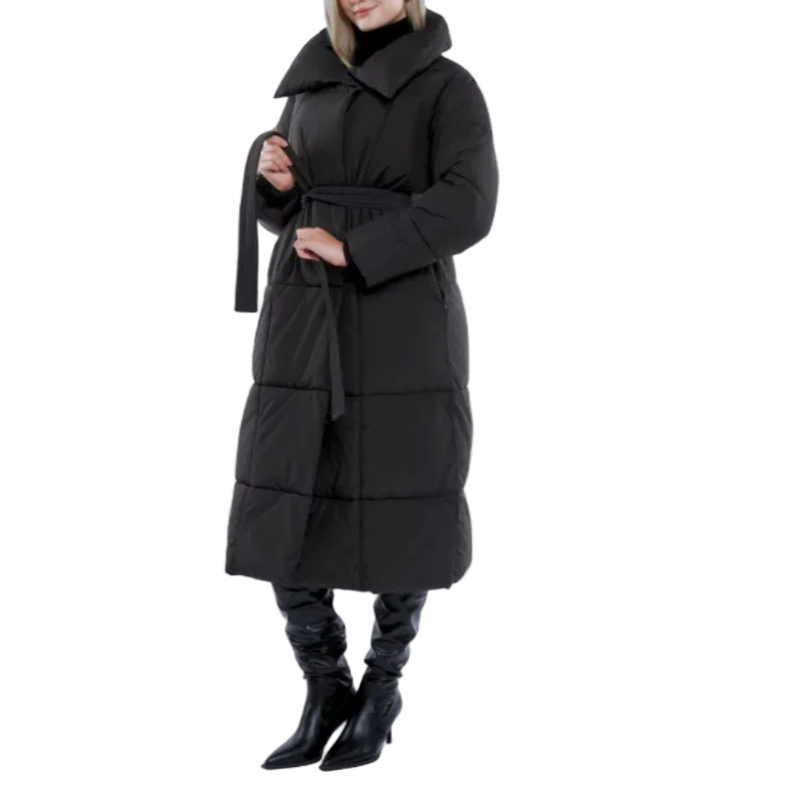 Dam Langline Vinterjacka med Bälte Stilren Design