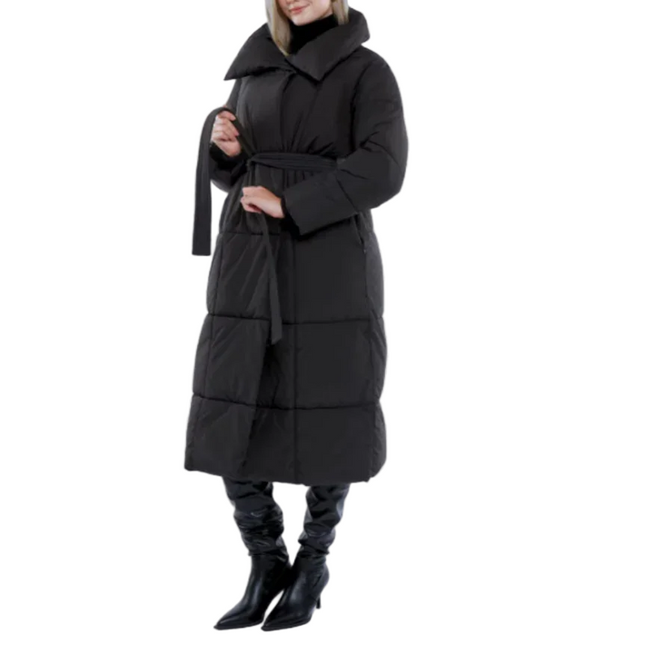 Dam Langline Vinterjacka med Bälte Stilren Design