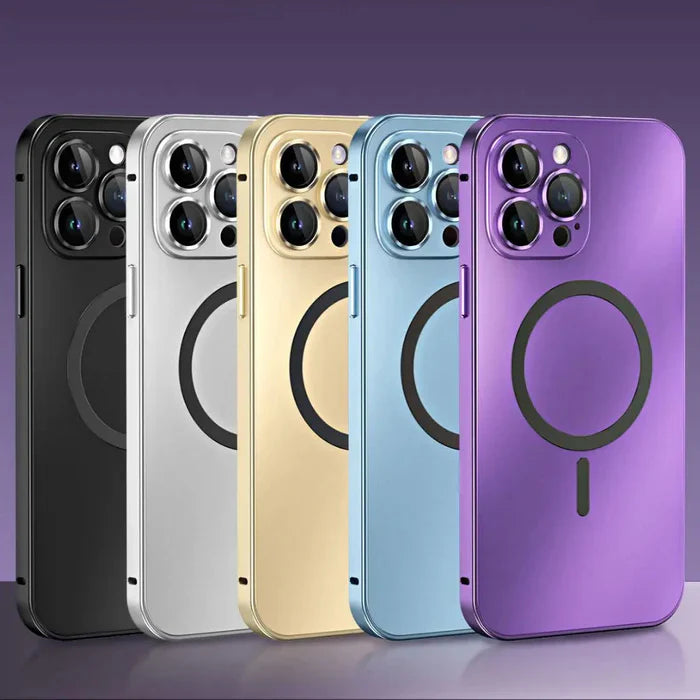 Stilrent Metall iPhone Deksel för Robust Skydd