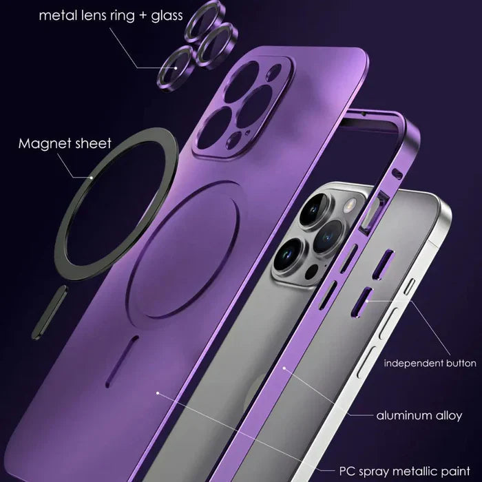 Stilrent Metall iPhone Deksel för Robust Skydd