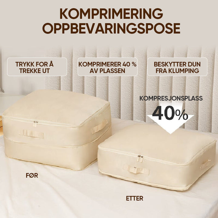 Kompresjons Oppbevaringspose - Stor Kapasitet för Dyner