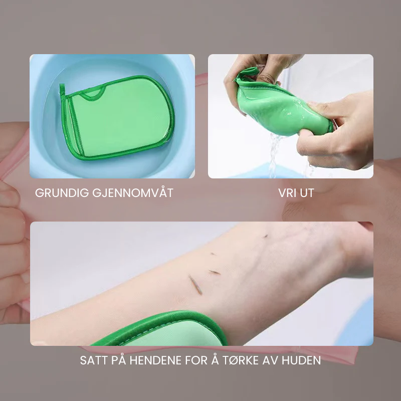 Supermyk eksfolierende badevott - Hudpleie utan såpe