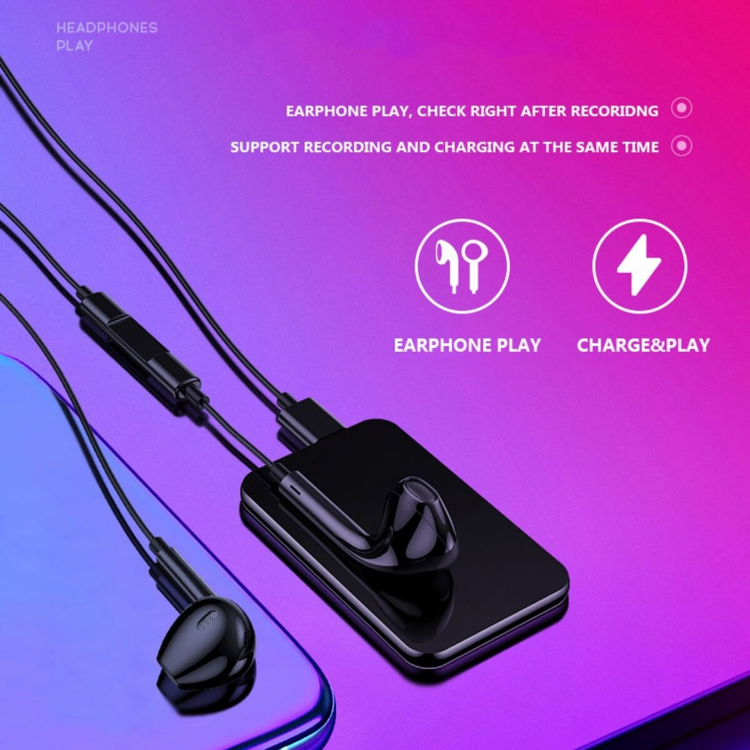 Bärbar Mini Stemmeopptaker 64GB – Svart