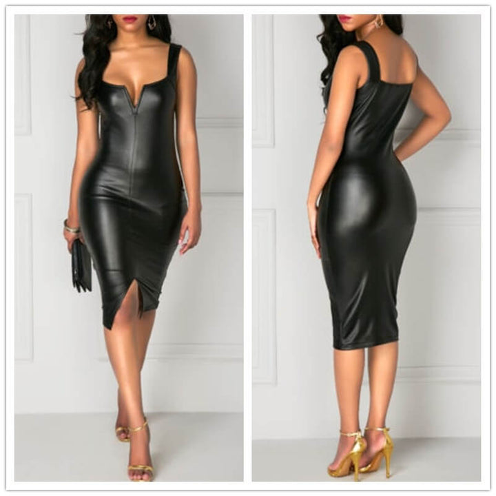 Kvinnor Svart Bodycon Klänning för En Elegant Figur