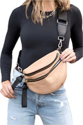 Dam Crossbody Väska med Dobbel Blixtlås för Organiserat Vardag
