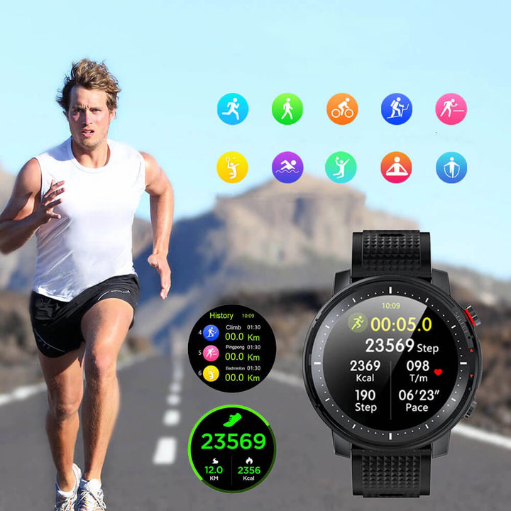 Herr Smartklokke Fitness Tracker med Avancerad Helseovervåkning