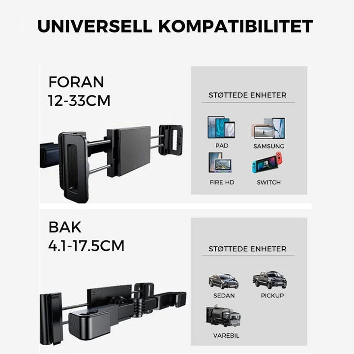 Universell Nakkestötte Nettbrettfeste - Justerbar och Hållbar