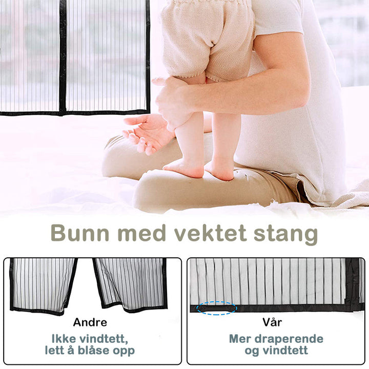 Magnetisk Skjermdör | Borrelås | Premium Mesh
