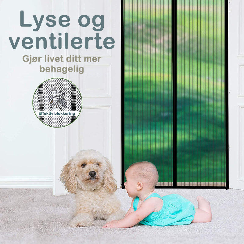 Magnetisk Skjermdör | Borrelås | Premium Mesh