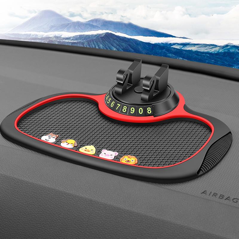 Mobiltelefonbrakett för bilen | Halksäker matte | 360° rotasjon