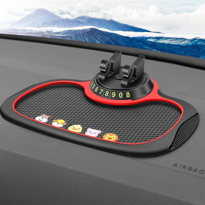 Mobiltelefonbrakett för bilen | Halksäker matte | 360° rotasjon