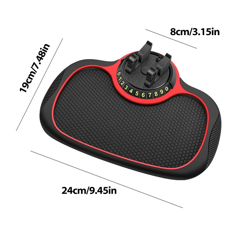 Mobiltelefonbrakett för bilen | Halksäker matte | 360° rotasjon