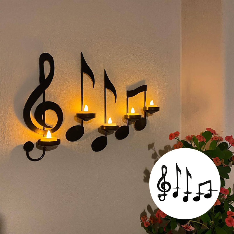 Svart Musikknote Veggstake - Elegans i Hemmet Dekor